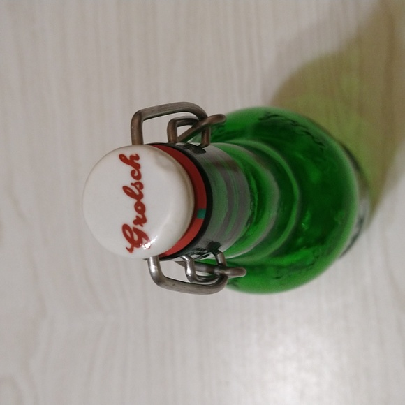Vintage Empty Porcelain Cork Swing Top Grolsch Lager Beer Bottle - Picture 2 of 5